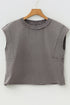 Distressed Mineral Wash Crew Neck Muscle Tee