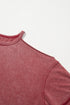 Distressed One Shoulder Oversized Washed Cotton Tunic Tee
