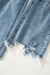 Distressed Open Knee Raw Hem Fit Flare Jeans