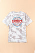 Distressed Oversized Fit America Graphic Short Sleeve Tee