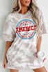 Distressed Oversized Fit America Graphic Short Sleeve Tee