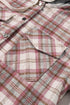 Distressed Plaid Flap Pocket Hooded Raw Hem Shacket