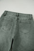 Distressed Raw Edge Wide Leg Denim Jeans