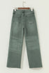 Distressed Raw Edge Wide Leg Denim Jeans