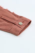 Distressed Raw Hem Button Front Denim Shacket