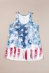 Distressed Star And Stripe Print Sleeveless Swing Tank