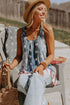 Distressed Star And Stripe Print Sleeveless Swing Tank