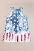 Distressed Star And Stripe Print Sleeveless Swing Tank