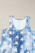 Distressed Star And Stripe Print Sleeveless Swing Tank
