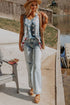 Distressed Star And Stripe Print Sleeveless Swing Tank