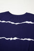 Distressed Stripe Print Short Sleeve Crew Neck Tee