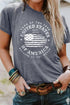 Distressed United States Graphic Print Short Sleeve Shirt