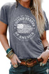 Distressed United States Graphic Print Short Sleeve Shirt