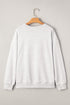 Distressed Varsity Font Graphic Crew Neck Sweatshirt