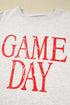 Distressed Varsity Font Graphic Crew Neck Sweatshirt