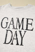 Distressed Varsity Font Graphic Crew Neck Sweatshirt