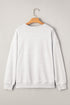 Distressed Varsity Font Graphic Crew Neck Sweatshirt