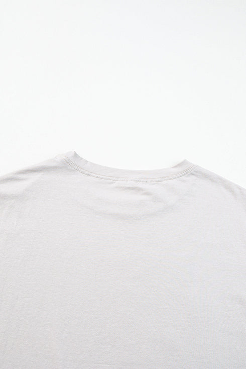 Distressed Vintage Rock And Roll Graphic Cotton Tee