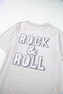 Distressed Vintage Rock And Roll Graphic Cotton Tee