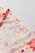 Ditsy Floral Print V Neck Bubble Sleeve Blouse