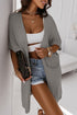 Dolman Half Sleeve Pocketed Long Cardigan