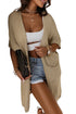 Dolman Half Sleeve Pocketed Long Cardigan