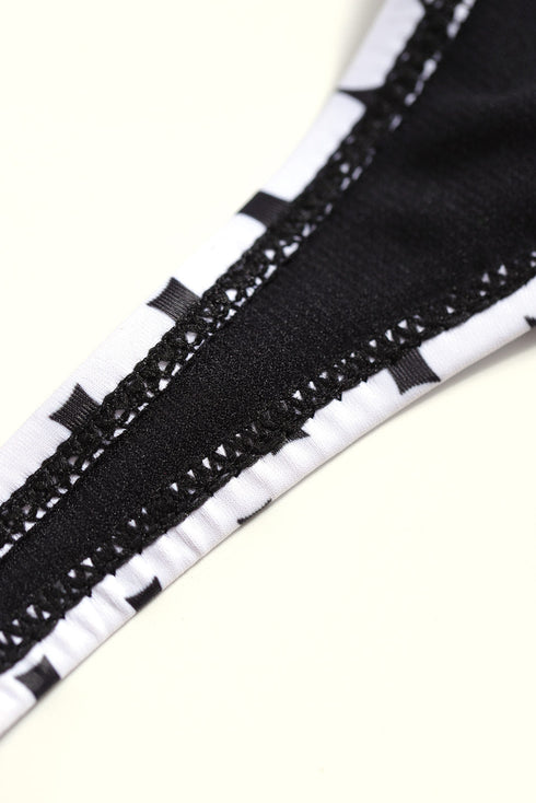 Dot Print Halterneck Tankini Set