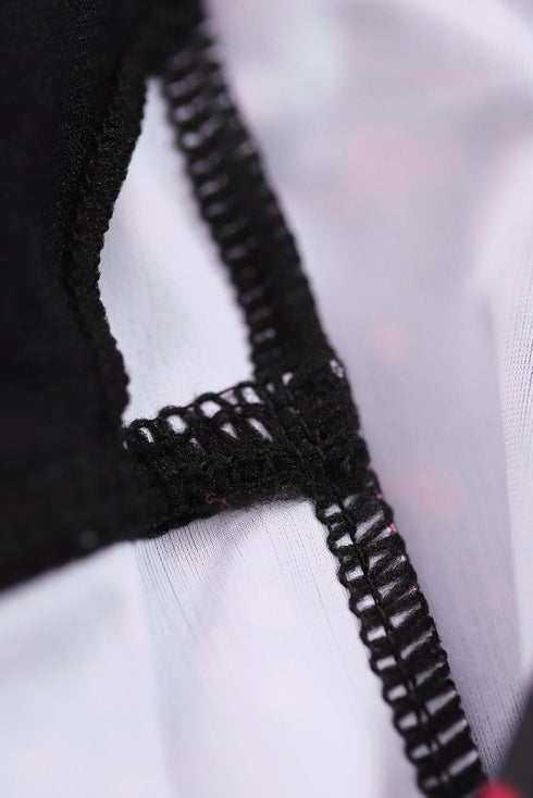 Dot Print Halterneck Tankini Set