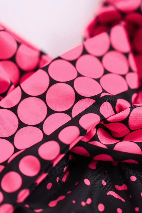 Dot Print Halterneck Tankini Set