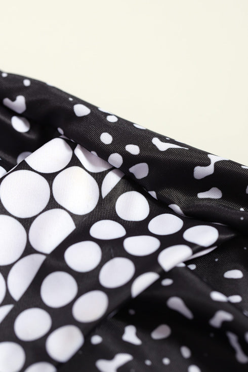 Dot Print Halterneck Tankini Set