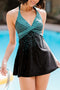 Dot Print Halterneck Tankini Set