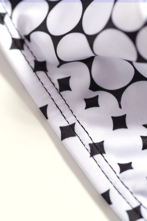 Dot Print Halterneck Tankini Set