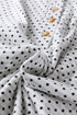 Dot Print Striped Patchwork Long Sleeve Henley Shirt