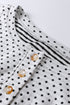 Dot Print Striped Patchwork Long Sleeve Henley Shirt