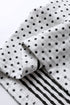 Dot Print Striped Patchwork Long Sleeve Henley Shirt