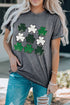 Dotted Clovers Graphic Print Short Sleeve Tee