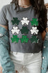 Dotted Clovers Graphic Print Short Sleeve Tee