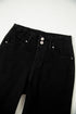 Double Button High Waist Wide Leg Flared Jeans