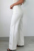 Double Button High Waist Wide Leg Flared Jeans