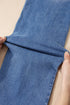 Double Button Zip Fly Wide Straight Leg Jeans