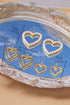Double Heart Shape Plated Alloy Dangle Earrings
