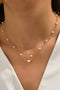 Double Layer Heart Charm With Pearl Necklace