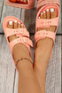 Double Strap Adjustable Buckle Molded Slide Slippers