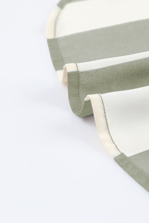 Downtown Chic Relaxed Fit Silky Vertical Stripe Button Up Shirt