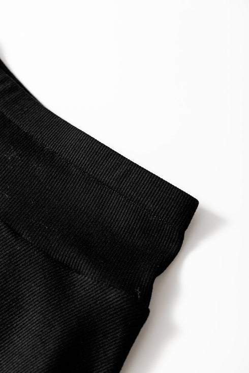 Draped A Line High Waist Lined Pocket Casual Shorts