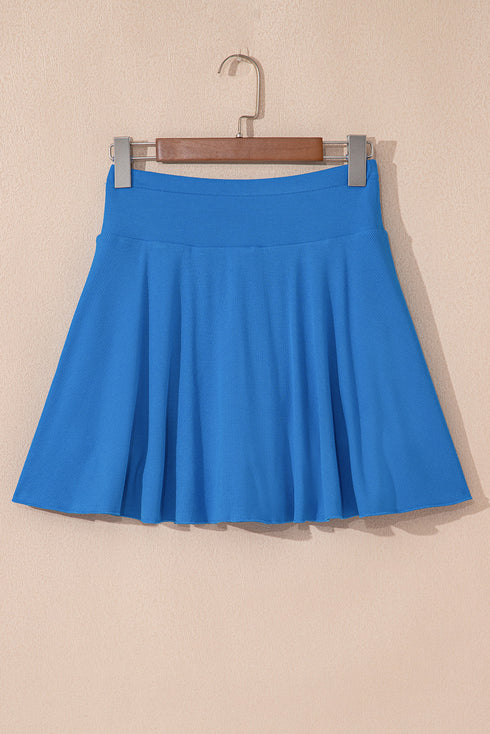 Draped A Line High Waist Lined Pocket Casual Shorts