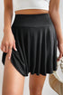 Draped A Line High Waist Lined Pocket Casual Shorts