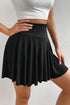 Draped A Line High Waist Lined Pocket Casual Shorts
