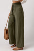 Drawstring Elastic Waist Casual Wide Leg Pants