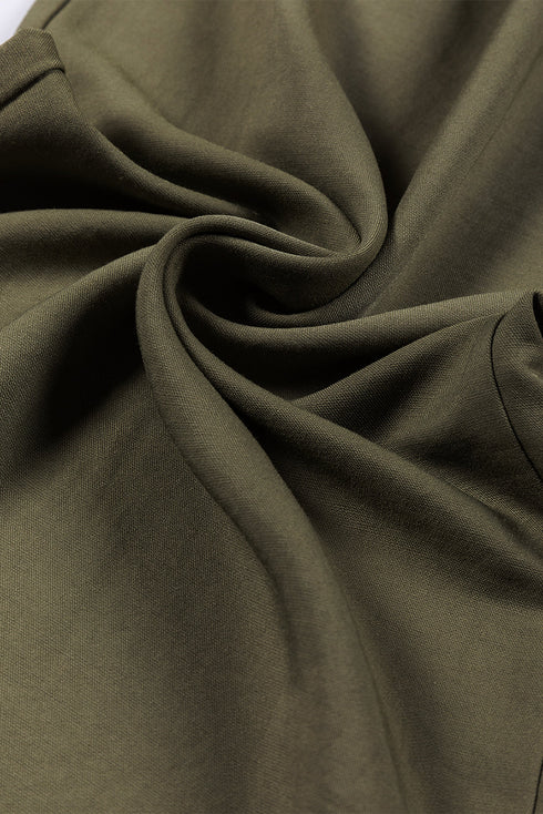 Drawstring Elastic Waist Casual Wide Leg Pants